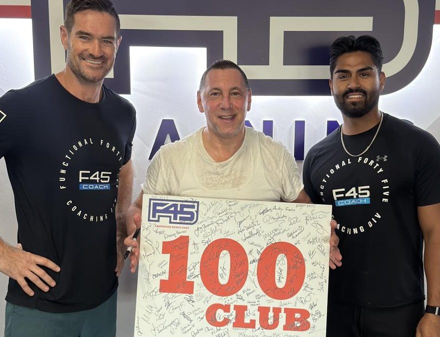 Celebrating 100 F45 classes with two F45 coaches